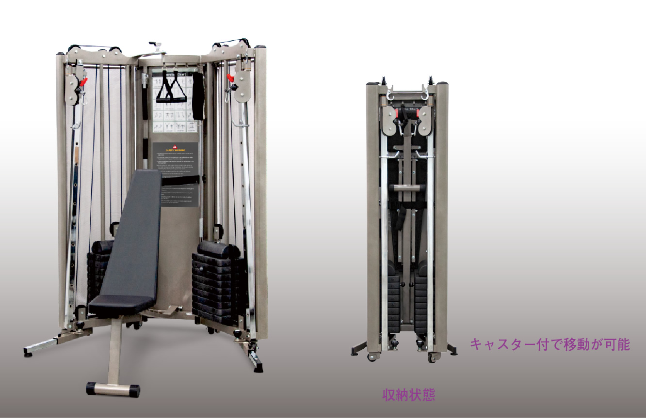 【筋トレ】【配送100km以内無料 】トレーニングマシン　コンビネーションマシン　4ステーション　NIPPYO NP-1 設置料金込み(条件有り) トレーニング＞コンビネーションマシン」商品一覧 吉田体機工業株式会社