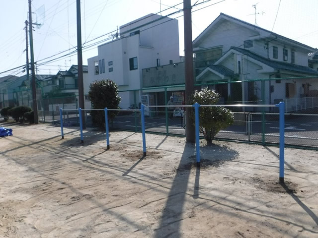 スチール中鉄棒5欄 　中学校　運動場
